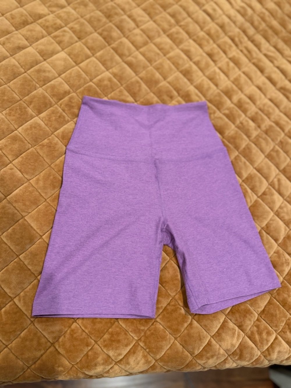 Beyond Yoga High-Rise Biker Short Spacedye Purple